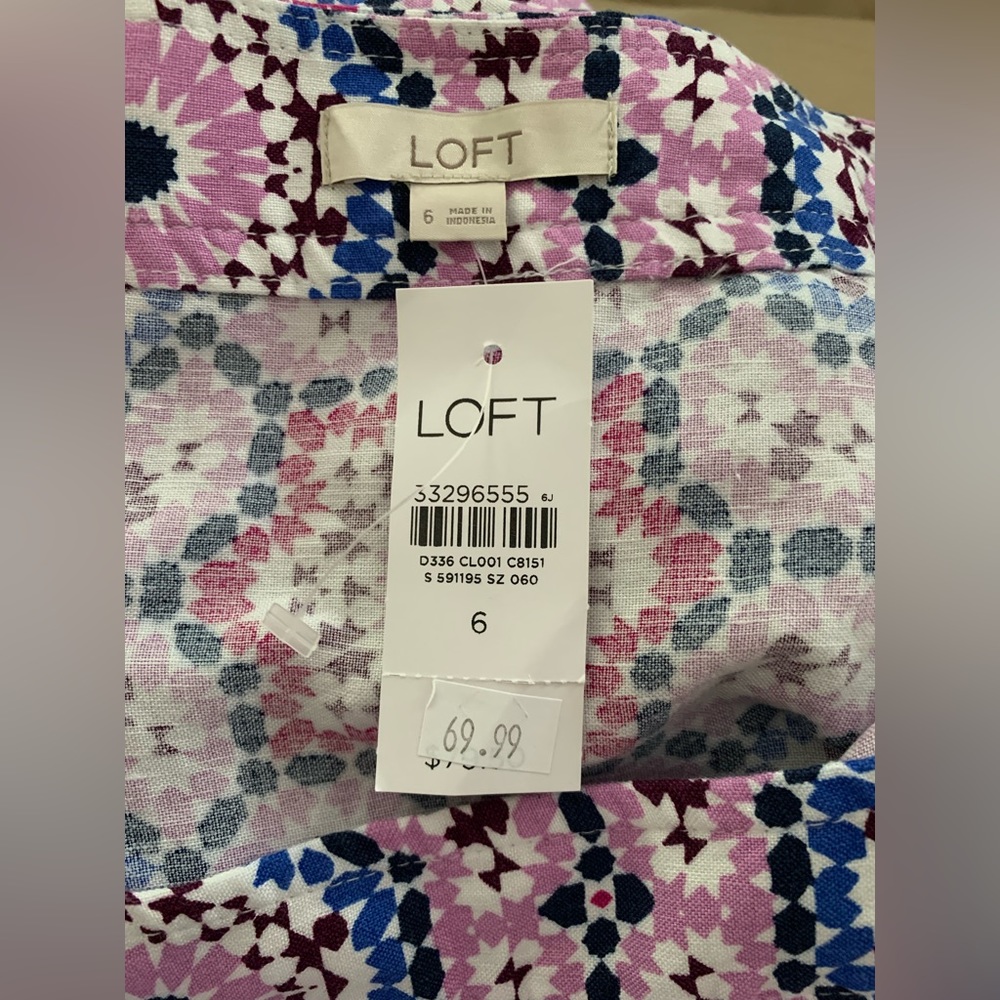 LOFT Mosaic Midi Wrap Skirt - Picture 14 of 15